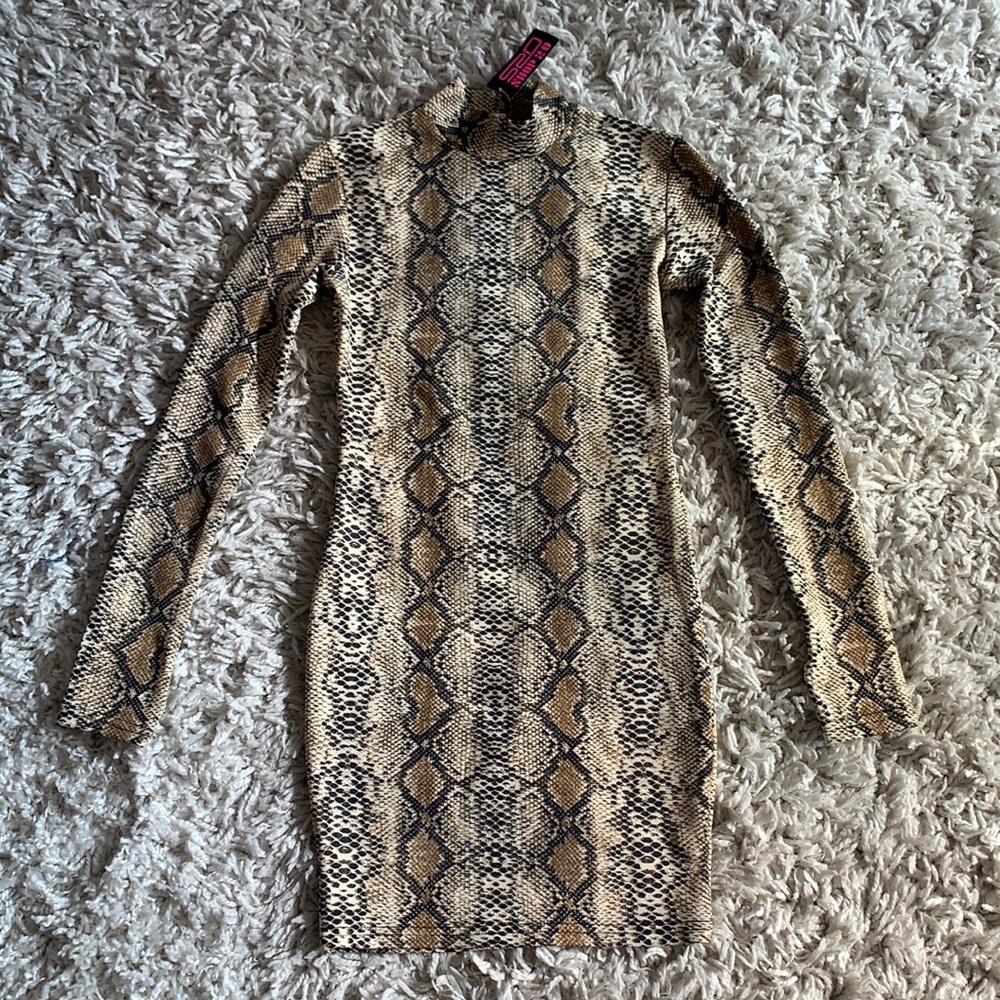 Snakeskin party dress